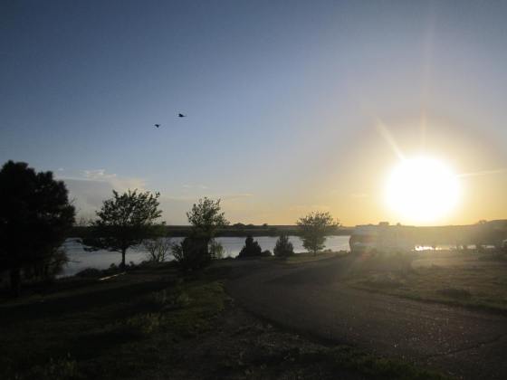 A view of sunset at North Sterling State Park