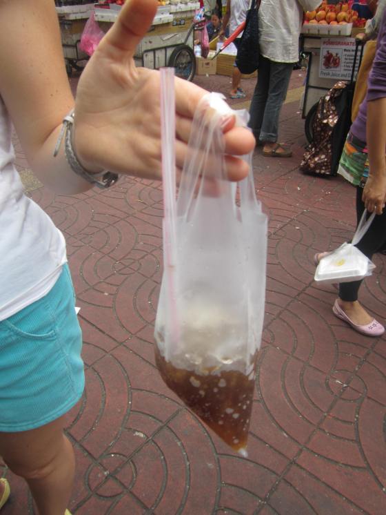Soda in a bag in Thailand. What's up with that?