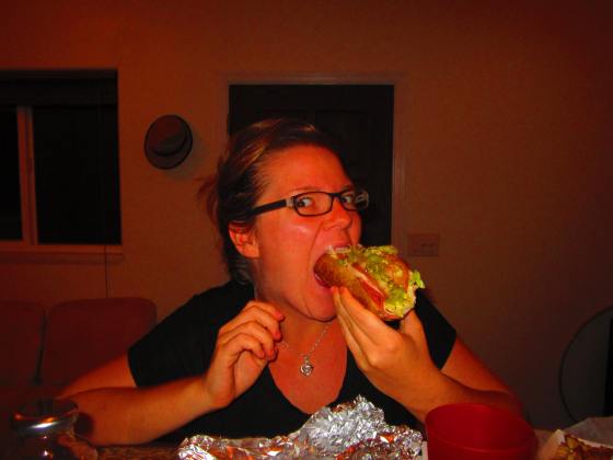 Ain't no shame. Grinding on a hoagie in Maui