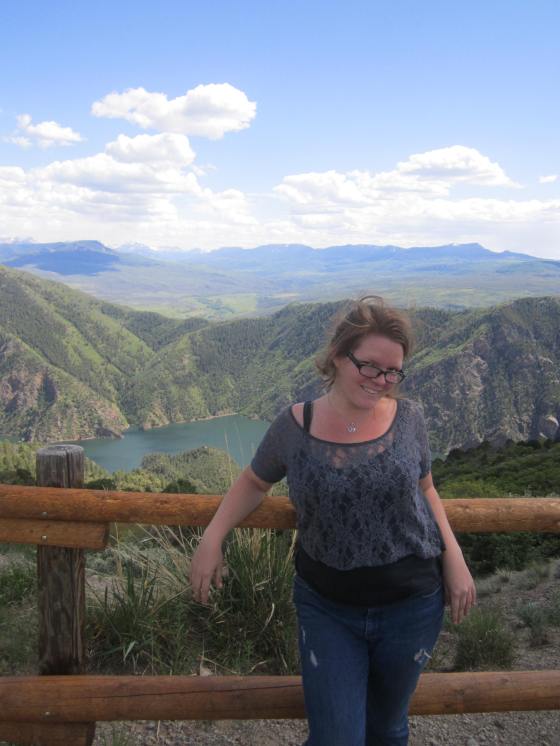 I'm giddy with altitude, nerves and a killer view